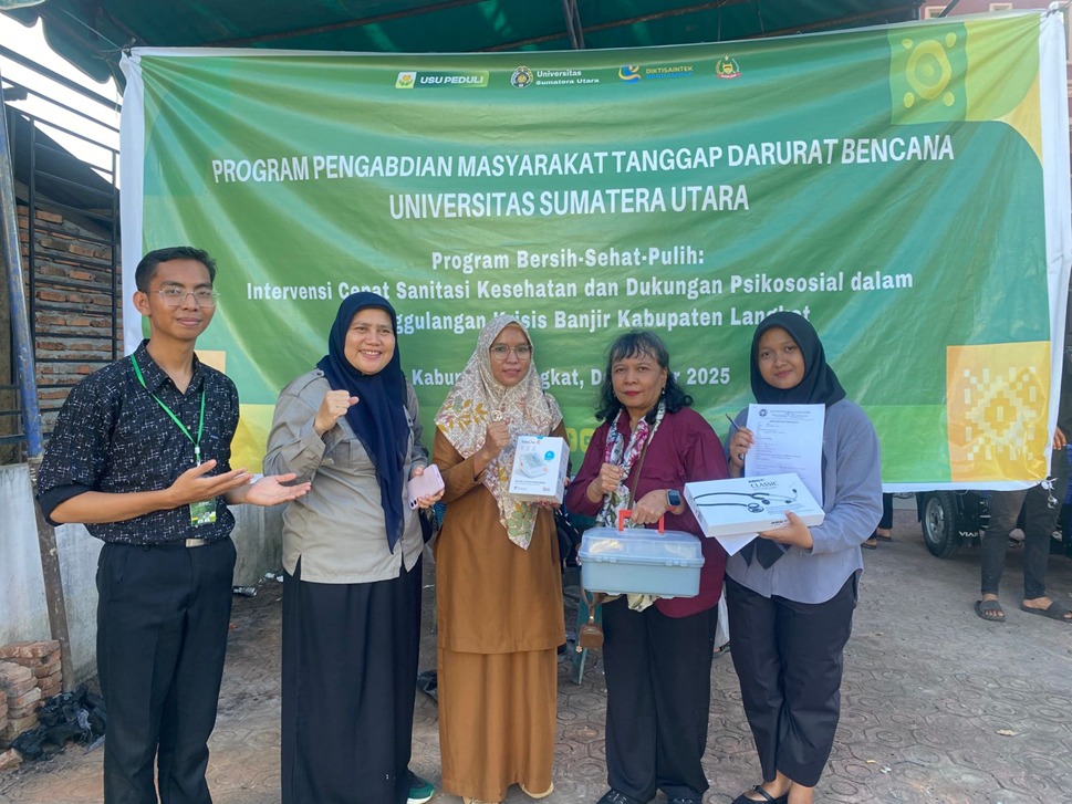 USU Peduli Perkuat Layanan Kesehatan Desa Pascabanjir Langkat