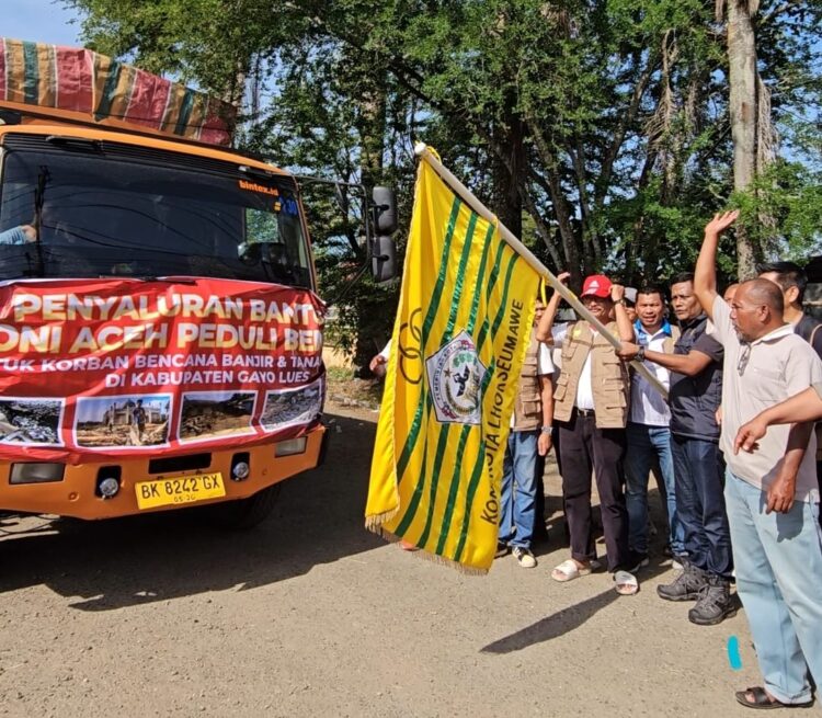 KONI Aceh Kirim 150 Ton Bantuan Kepada Korban Bencana
