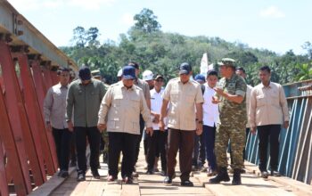 Tinjau Jembatan Bailey Di Garoga, Presiden RI Apresiasi Pengabdian Aparat Di Lapangan