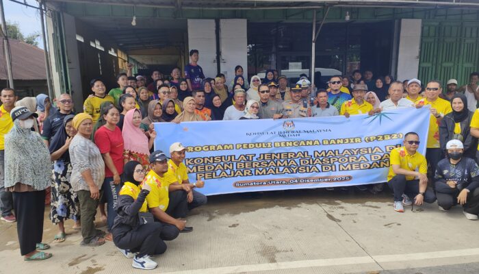 Konjen Malaysia Antarkan Bantuan Kemanusiaan Peduli Bencana Sumut untuk Korban Banjir Tanjung Pura