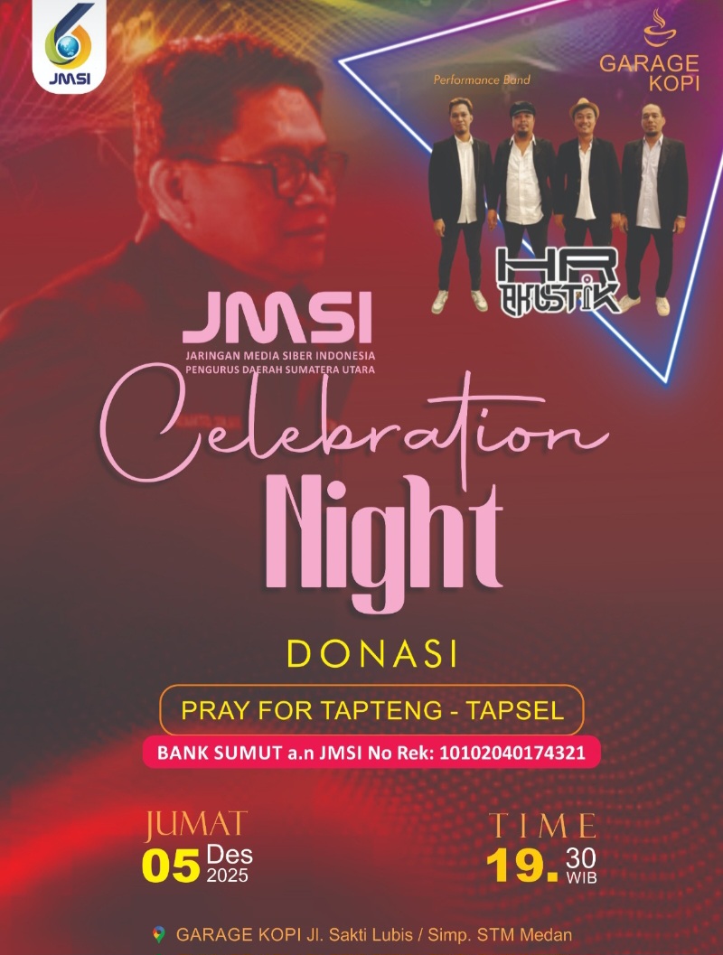 JMSI Sumut Gelar Pray for Bencana Sumut Lewat Konser HR Akustik Celebration Night