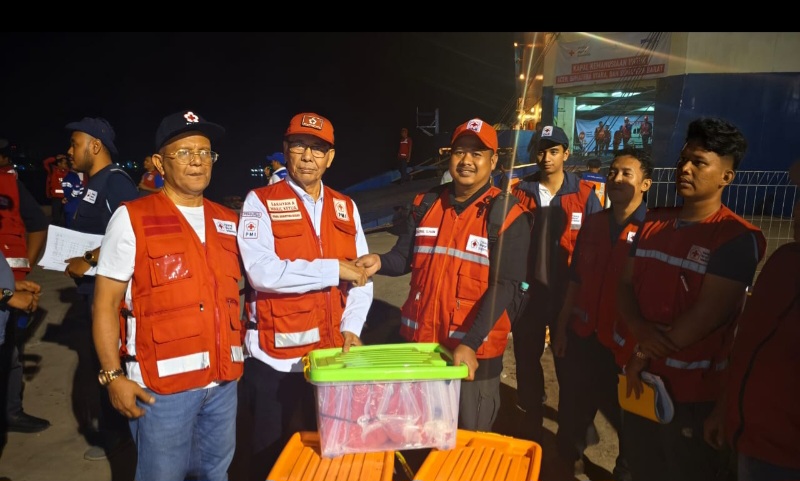 PMI Pusat Bawa Bantuan Kemanusiaan Satu Kapal