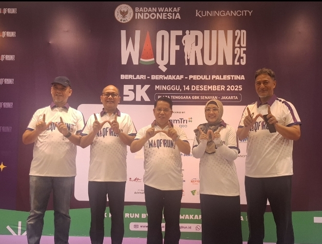 Wakaf Run 2025 Ajak Masyarakat Berlari Sambil Berwakaf, Bantu Palestina dan Sumatera