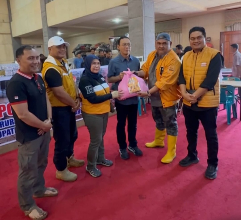 Lili Pintauli Serahkan Langsung Bantuan Ketum Hanura Untuk Korban Banjir Fan Longsor di Tapsel