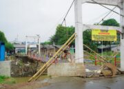 Tinjau Jembatan Gantung Kota Bangun Yang Rusak, Wali Kota Medan Prioritaskan Penguatan Sementara