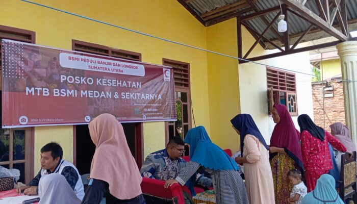 EMT BSMI Gerakkan Mobile Klinik Ke Dua Titik Di Langkat, Layani Ratusan Warga Terdampak Banjir Dan Longsor