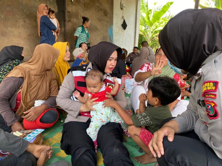 Polres Labuhanbatu Giat Trauma Healing di Lokasi Penggusuran