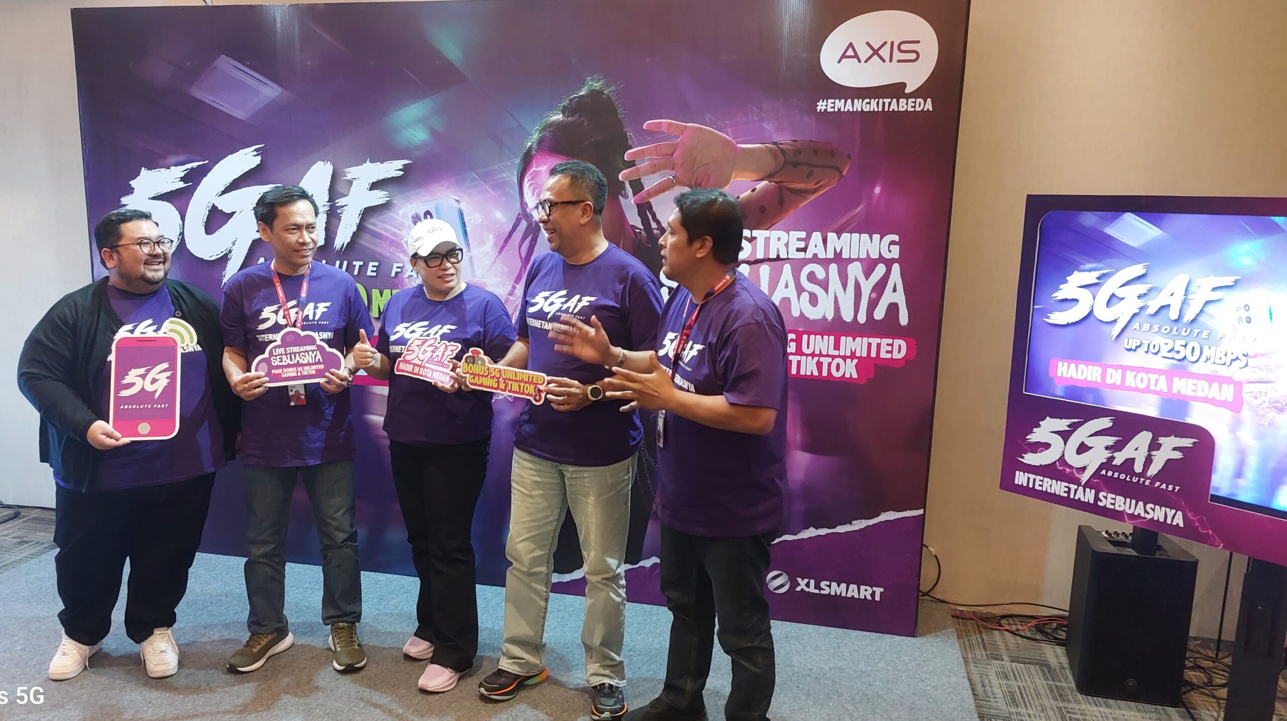 XLSMART Perkuat Koneksi Internet Sangat Cepat, AXIS 5G AF Resmi Selimuti Kota Medan, Binjai, Deli Serdang