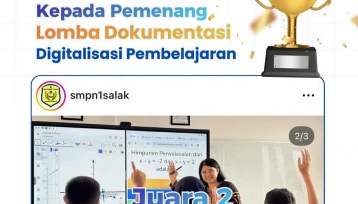 SMPN 1 Salak Raih Juara II Lomba Foto Digitalisasi IFP Nasional