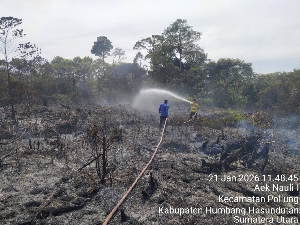 Tiga Titik Kebakaran Lahan Di Humbahas Berhasil Dipadamkan