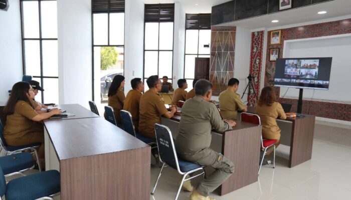 Bupati Humbahas Ikuti Rapat Bantuan Rumah Dan Bansos Pascabencana