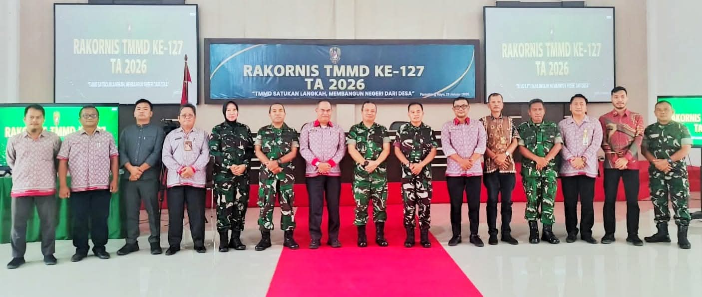 Pemkab Simalungun Dan Kodim 0207/Sml Ikuti Rakornis TMMD Ke-127 TA 2026