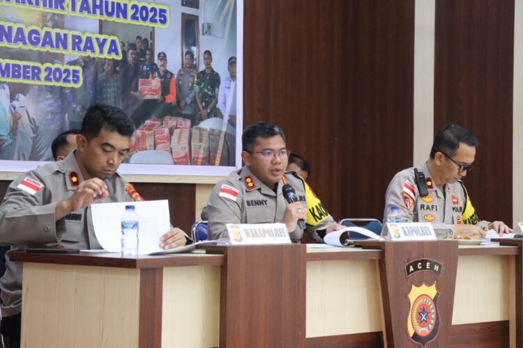 Polres Nagan Raya Selesaikan 79,26 Persen Kasus Kriminal Tahun 2025