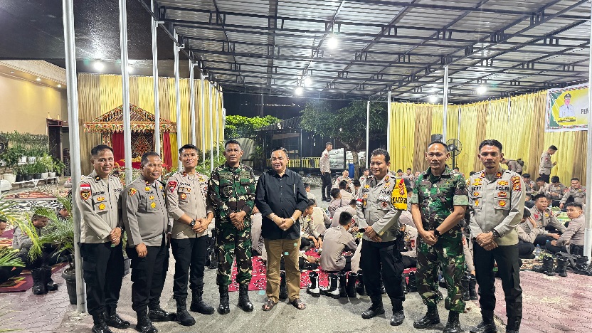 100 Personel Brimob Polda Sulsel Disambut Bupati Salim Fakhry