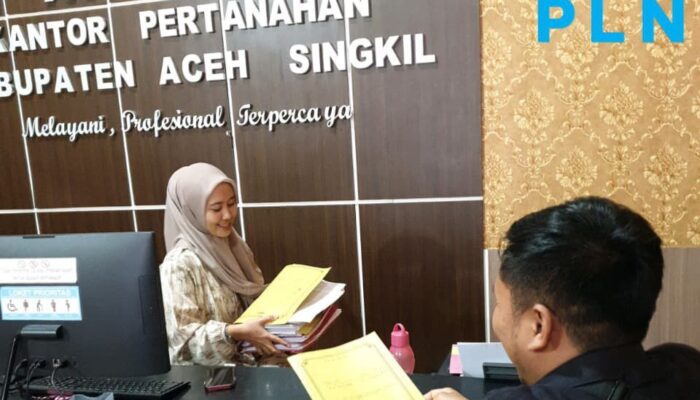 Sinergi PLN–BPN, Puluhan Tapak Tower SUTT Di Aceh Resmi Bersertipikat
