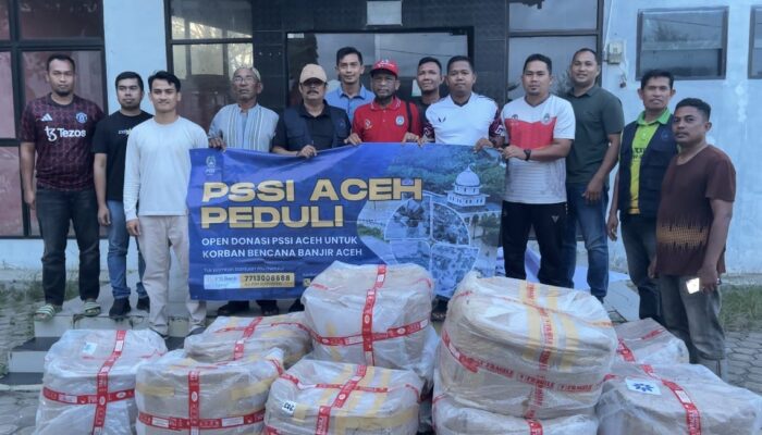 Solidaritas Sepakbola Aceh, PSSI Aceh Salurkan Bantuan Daerah Terdampak Banjir