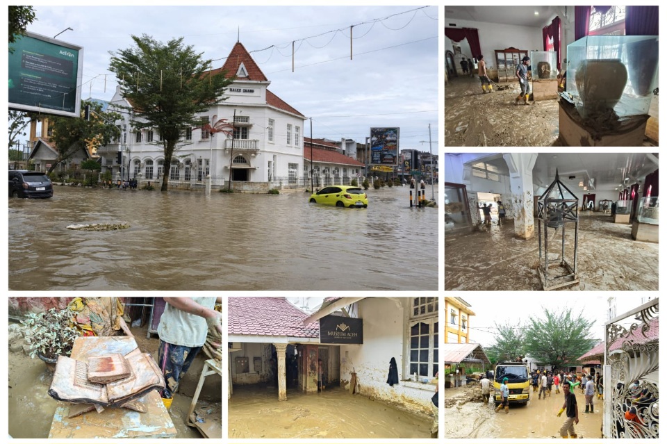 Banjir Bandang Tinggalkan Luka, 90 Persen Koleksi Museum Kota Langsa Terdampak