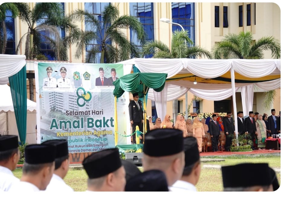 Kemenag Medan Peringati Hari Amal Bakti Ke-80, Wali Kota Medan Jadi Inspektur Upacara