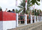 Pangdam I/BB Tinjau Jembatan Aramco Yang Selesai Dibangun Di Desa Sei Litur Kab Langkat