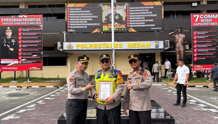 Pos Pam RCW Medan Raih Penghargaan Juara II Kinerja Terbaik Polrestabes Medan‎‎