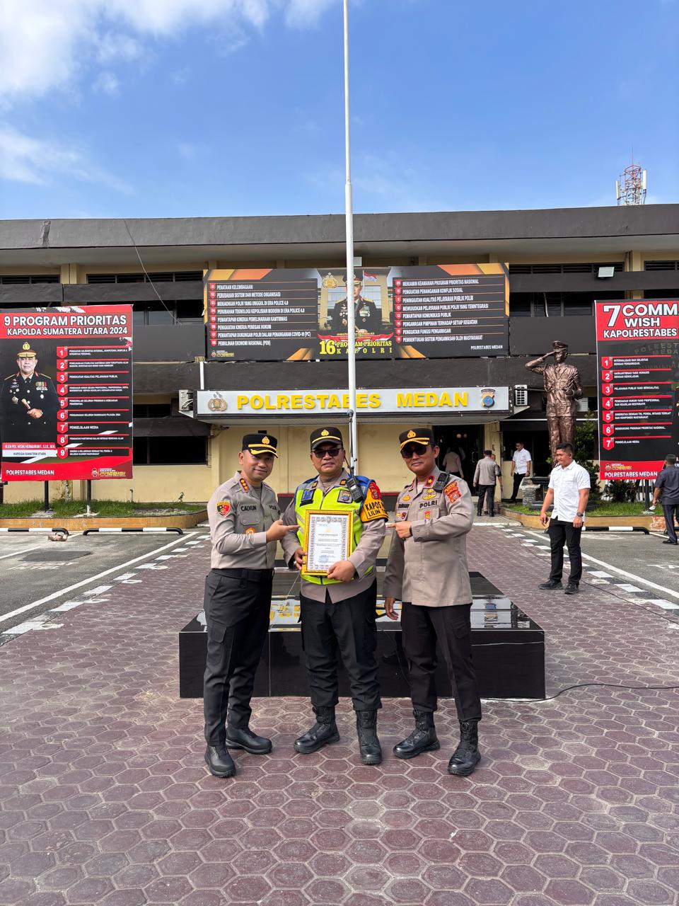 Pos Pam RCW Medan Raih Penghargaan Juara II Kinerja Terbaik Polrestabes Medan‎‎