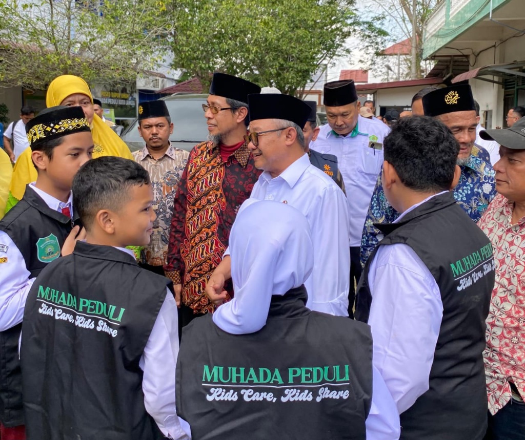 Mendikdasmen Kunjungi SD 2 Muhammadiyah Langsa, Serukan Siswa Tetap Semangat Belajar