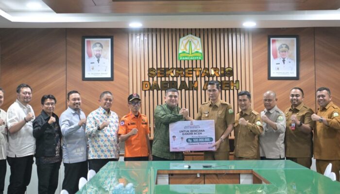 Sekda Aceh Terima Bantuan Rp500 Juta Dari Pemko Makassar Untuk Korban Banjir