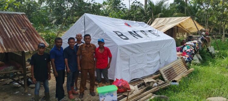 Kamp BNPB Dipasang, Korban Bencana Sudah Tak Tempati Lagi Kamar Mandi Dan Jamban Sebagai Hunian