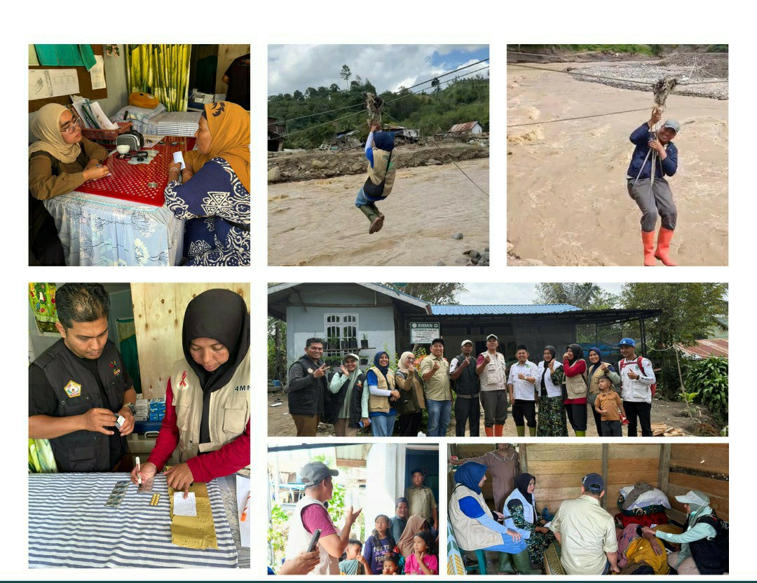 Tembus Jalur Ekstrem, Tim EMT Dinkes Aceh Layani Penyintas Banjir di Aceh Tengah