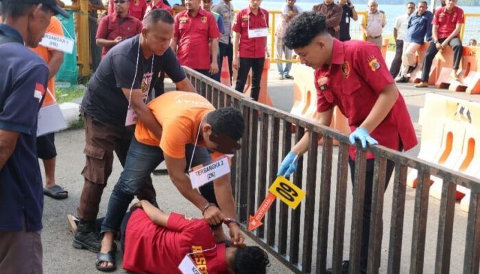 Polres Sabang Rekonstruksi Kasus Penganiayaan Berat