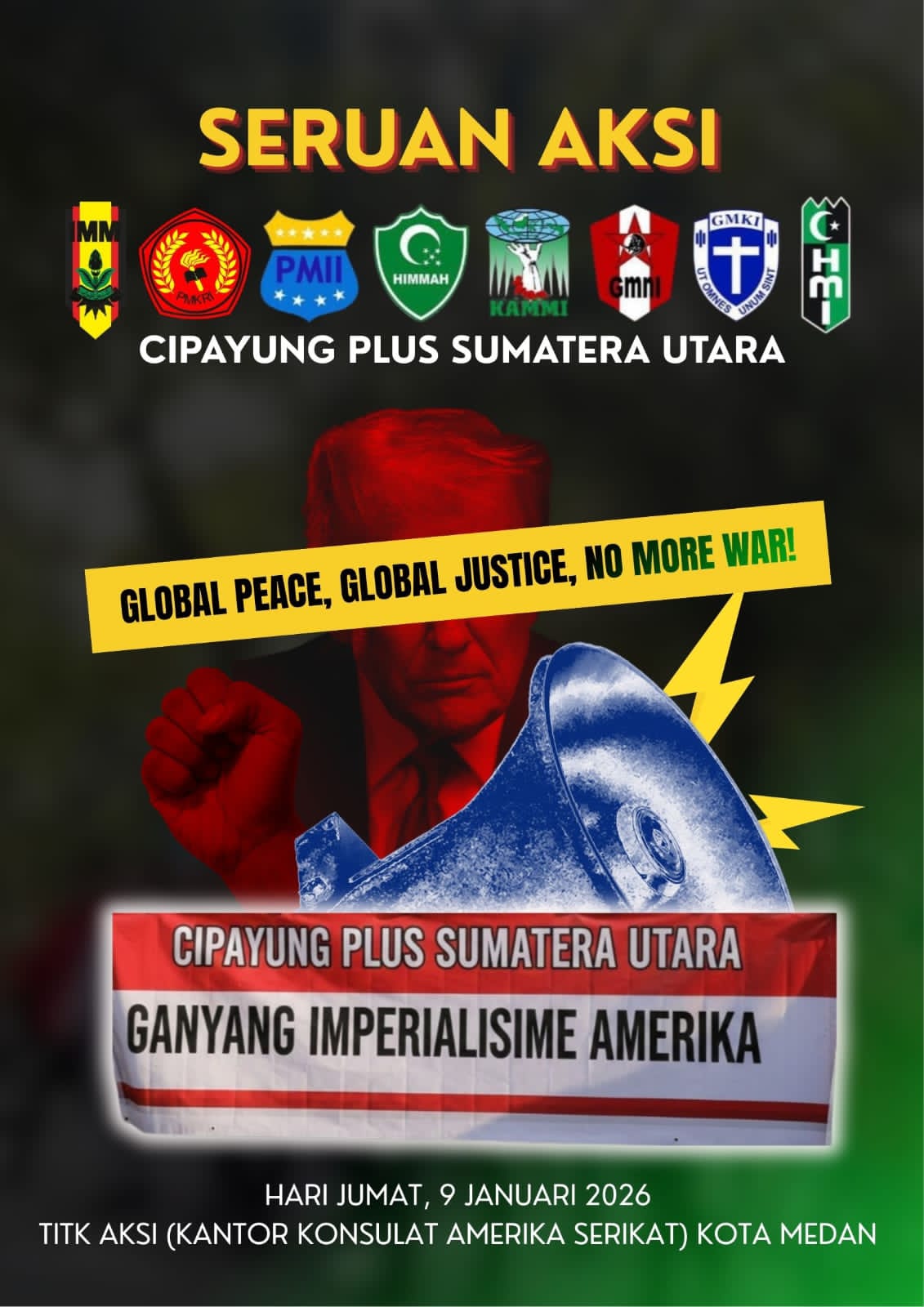 Cipayung Plus Sumut Serukan Aksi Usir Konsulat AS Di Medan