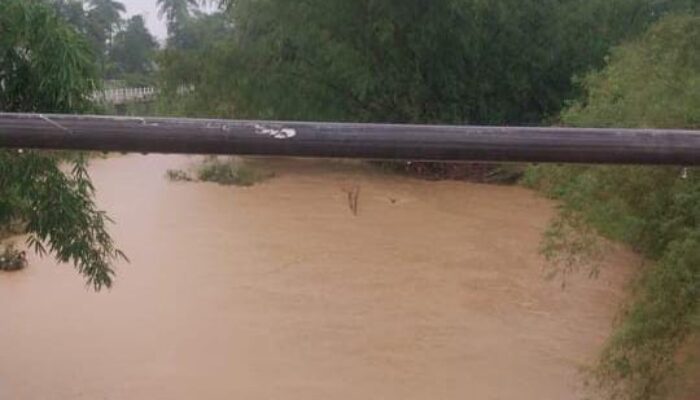 Diguyur Hujan, Krueng Langsa Mulai Meluap, Warga Siaga Khawatir Banjir Susulan