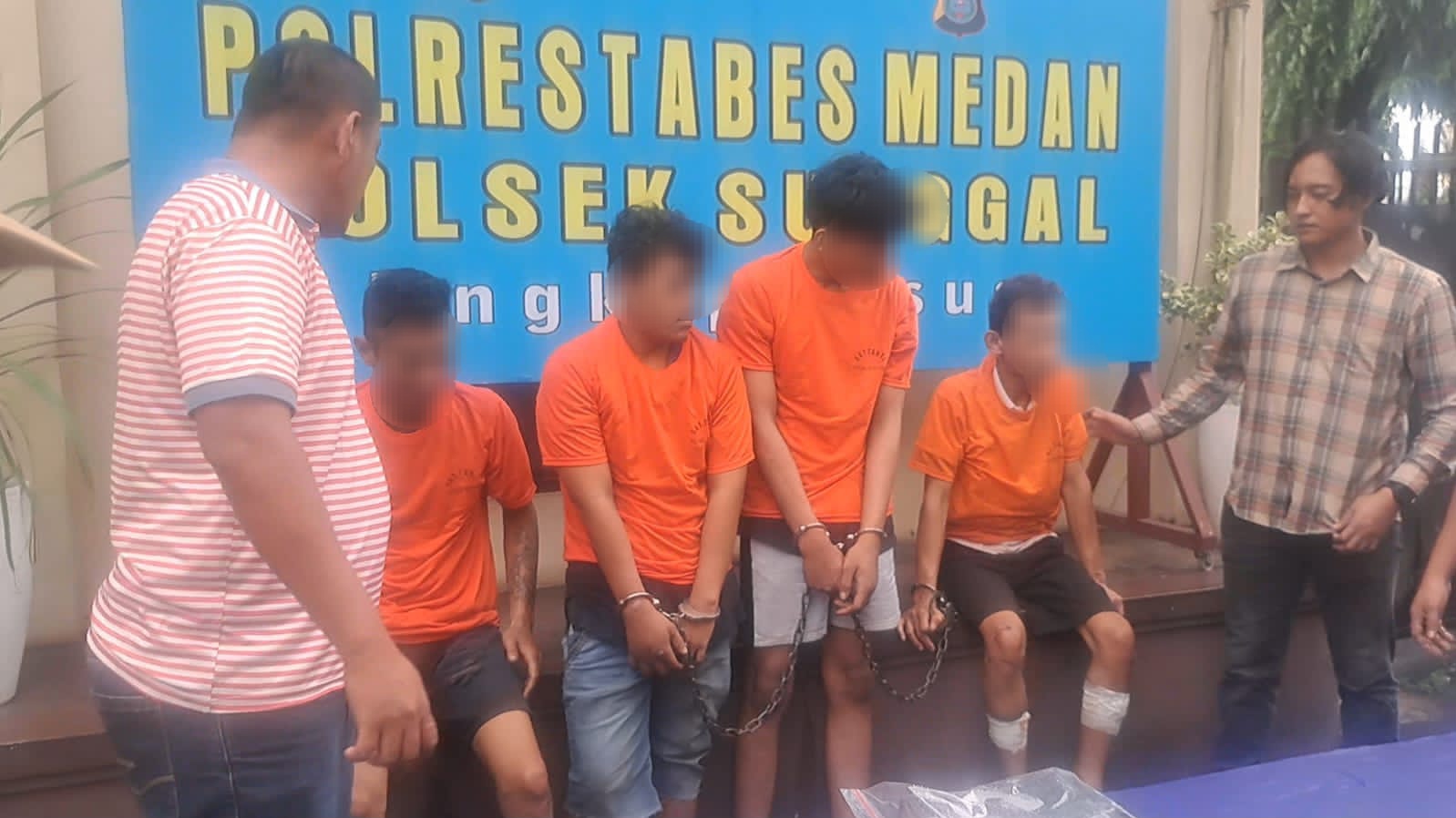 Polsek Sunggal Ringkus Sindikat Curat, Dua Ditembak