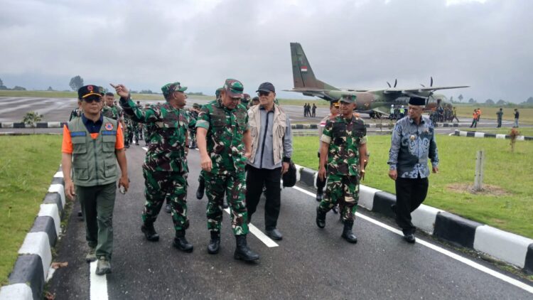 Dandim 0106/Aceh Tengah Sambut Kasad TNI Maruli Di Rembele