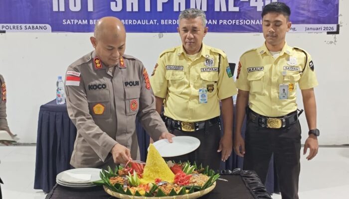 Polres Sabang Gelar Syukuran dan Doa Bersama HUT Ke 45 Satpam Di Sabang