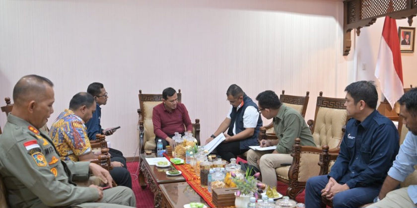 Wagub Aceh Bahas Penanganan Bencana Bersama Wakil Kepala Badan Pengaturan BUMN
