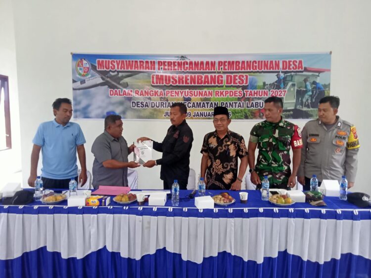 Jalan Diaspal, Kades Durian Ucapkan Terima Kasih kepada Bupati Deliserdang