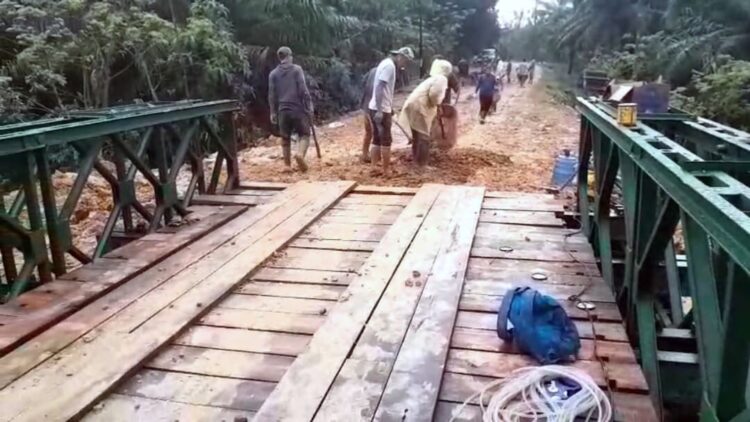 Jembatan Bailey di Baktiya Rampung, Akses Dua Desa Kembali Terhubung