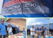 PWI Aceh Salurkan Bantuan Kemanusiaan PWI Jatim Dan Malang Raya Di Langkahan