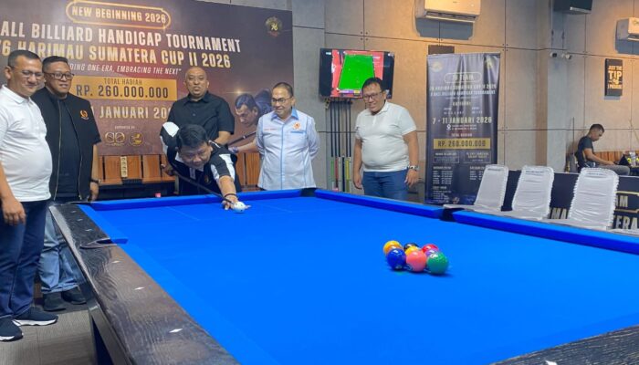 Hatunggal Buka Turnamen Biliar Harimau Sumatera Cup II