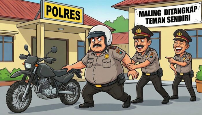 Di Polres Deliserdang, Polisi Curi Motor Polisi