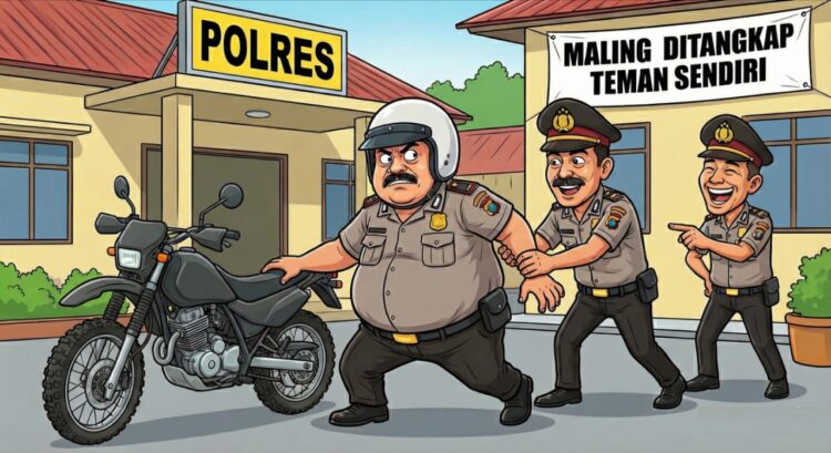 Di Polres Deliserdang, Polisi Curi Motor Polisi