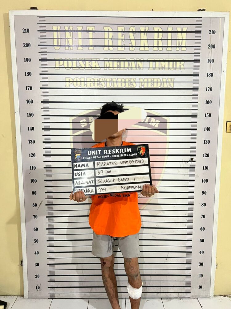 Polsek Medan Timur Tembak Residivis Pembobol Rumah Kosong