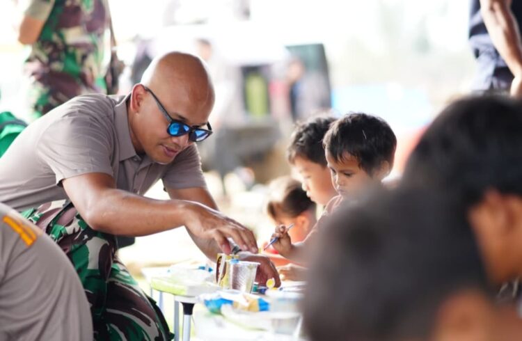 Kembalikan Senyum Anak Pasca Bencana, Yonarhanud 11/WBY dan Cakra Abhipraya Gelar Trauma Healing di Aceh Tamiang