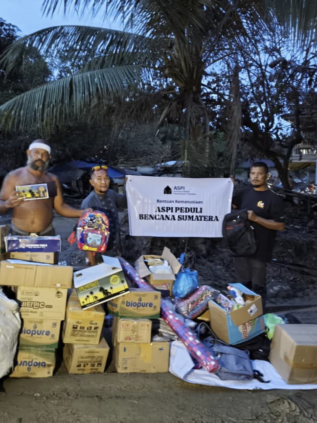 ASPI Salurkan Bantuan Kemanusiaan Untuk Korban Bencana Di Sumatera