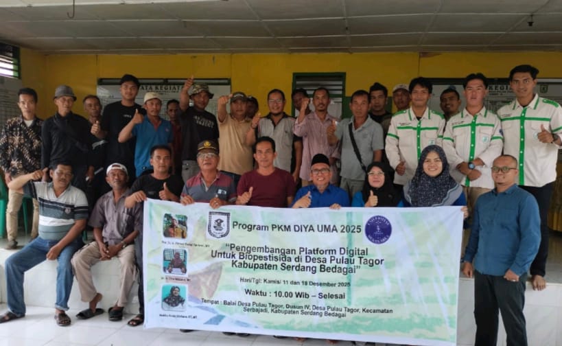 UMA Kembangkan Platform Digital Biopestisida Di Desa Pulau Tagor, Serdangbedagai