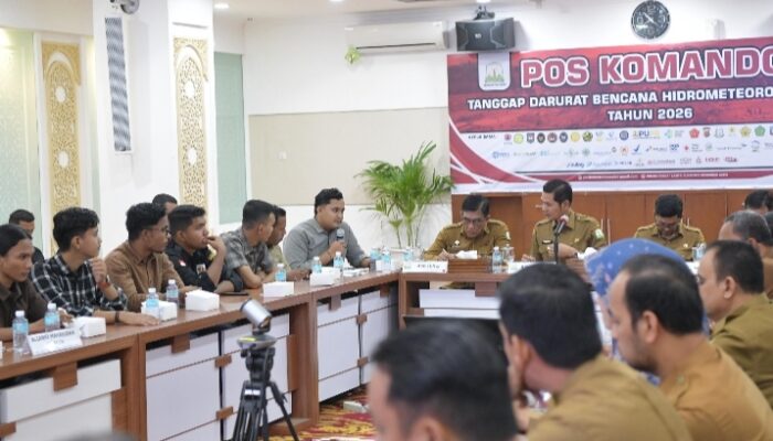 Sekda Aceh Terima Aliansi Mahasiswa, Paparkan Progres Penanganan Bencana