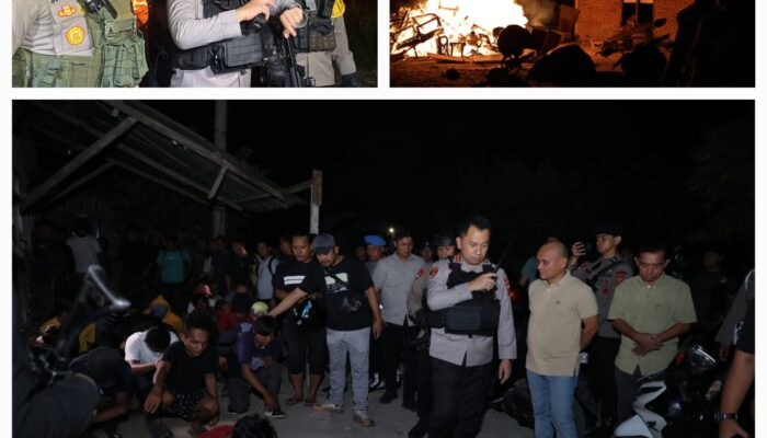 Gerebek Ke-8 di Jl. Jermal 15, Puluhan Orang Diamankan, Barak Narkoba Dibakar
