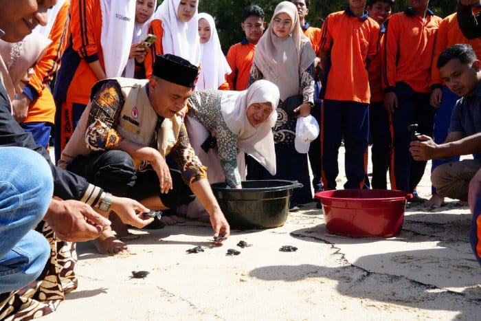 Dari Sekolah Untuk Laut; Langkah Kecil Siswa SMA 1 Lhoknga Lepas 79 Tukik