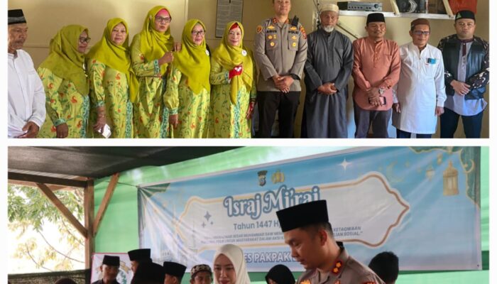 Polres Pakpak Bharat Peringati Isra Mikraj Dan Syukuran Bersama Anak-anak Yatim Piatu